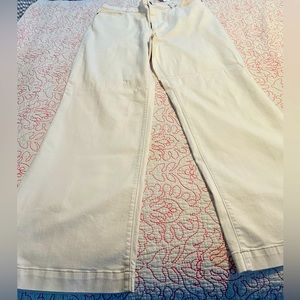 Lands’ End Off-White Wide Leg Denim Tall Jeans